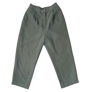 Women’s Vintage Green High Waisted Trouser Pants Slacks Size 8 Vtg Work Pants